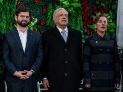 López Obrador llega al Palacio de La Moneda para conmemoración por 50 años del Golpe de Estado en Chile